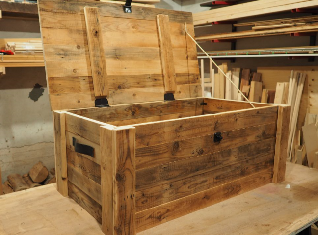 Small Wood Storage Chest