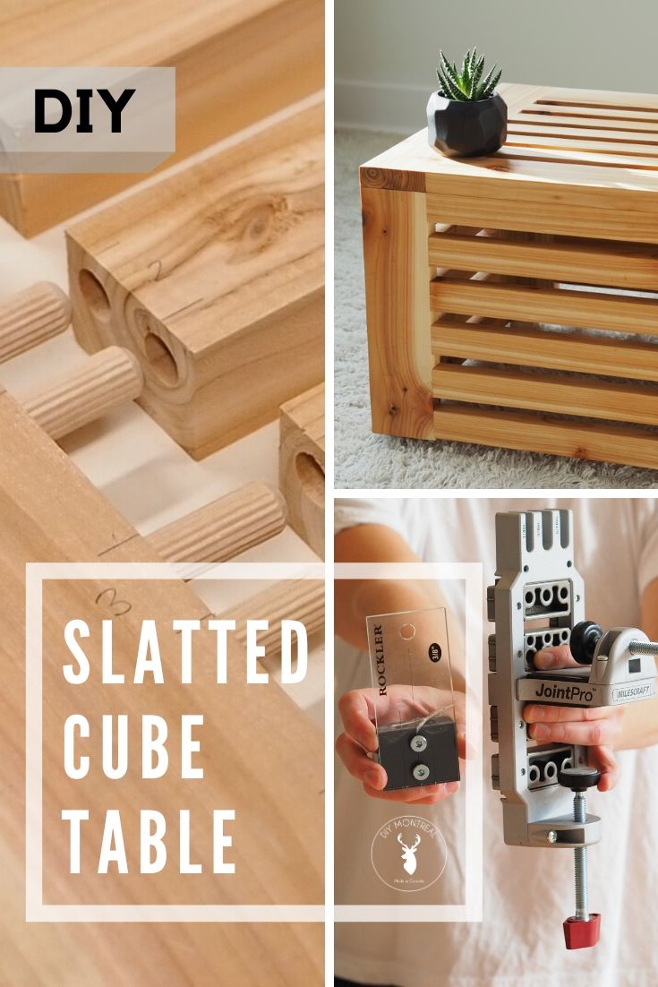 Slatted Cube Table | DIY Montreal