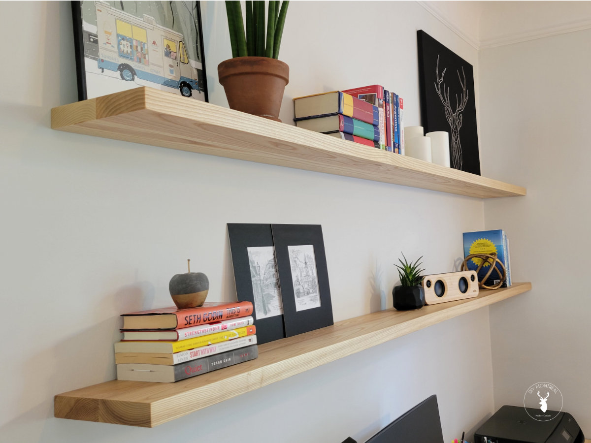 Finally! How to Create Long, Deep Floating Shelves that Aren't Bulky
